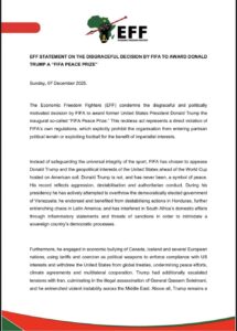 EFF Condemns FIFA for Awarding Donald J. Trump the FIFA Peace Prize